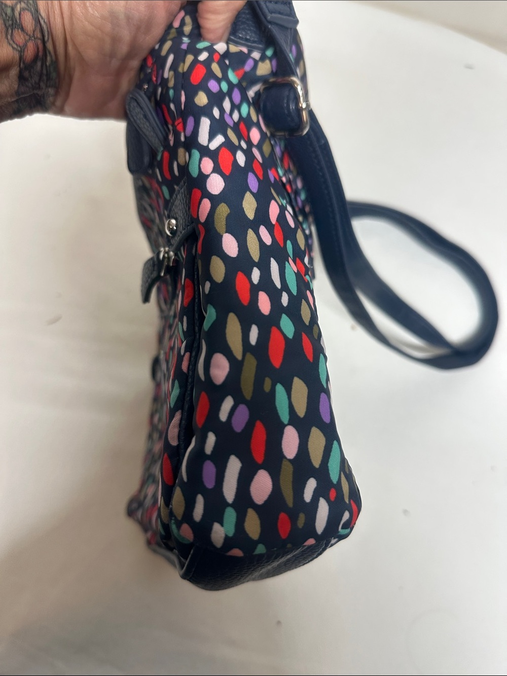 MultiSac Black Multi-Color Pattern Crossbody Bag - Picture 11 of 11